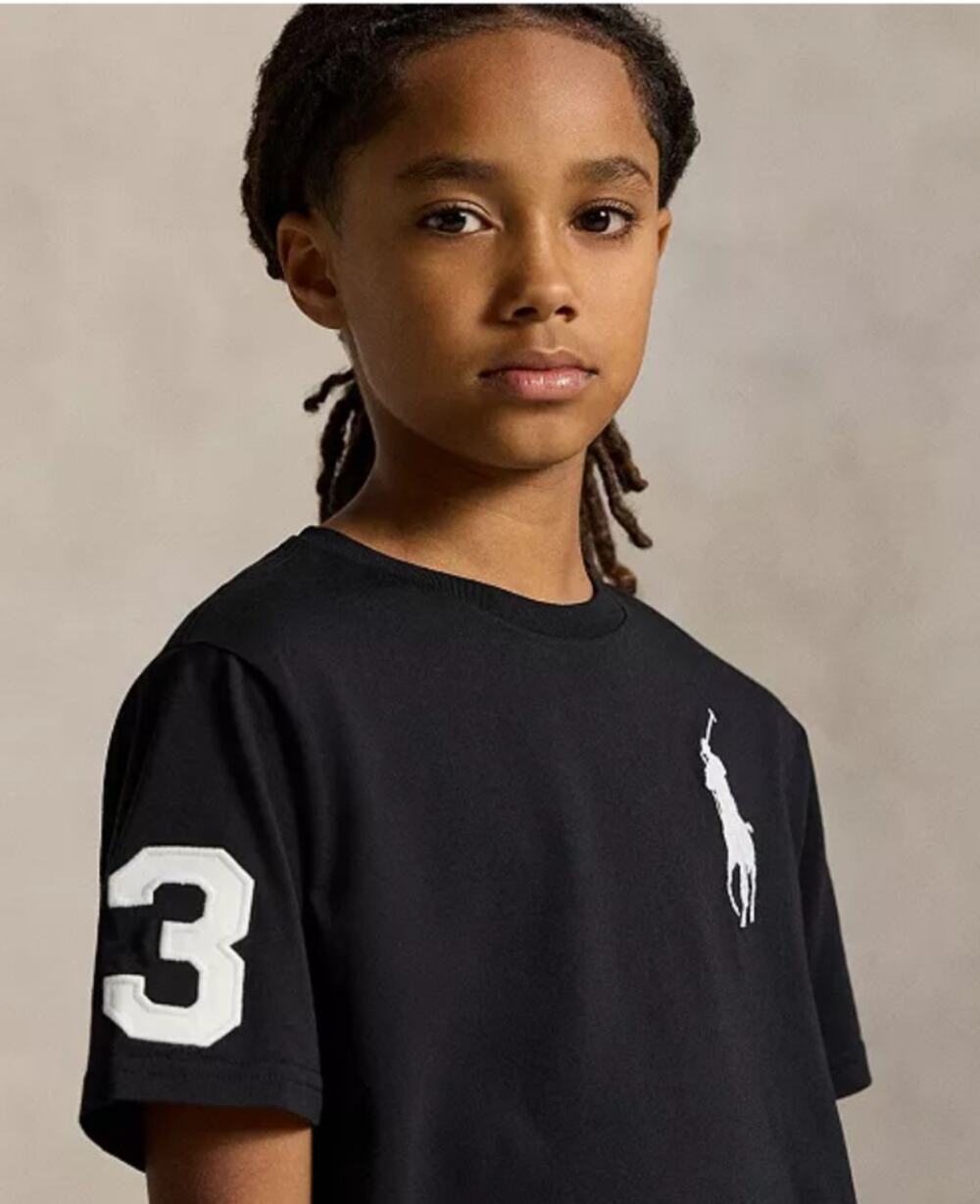 POLO RALPH LAUREN Big Pony Logo Crew Neck T-Shirt 100% cotton Boys Medium 10-12